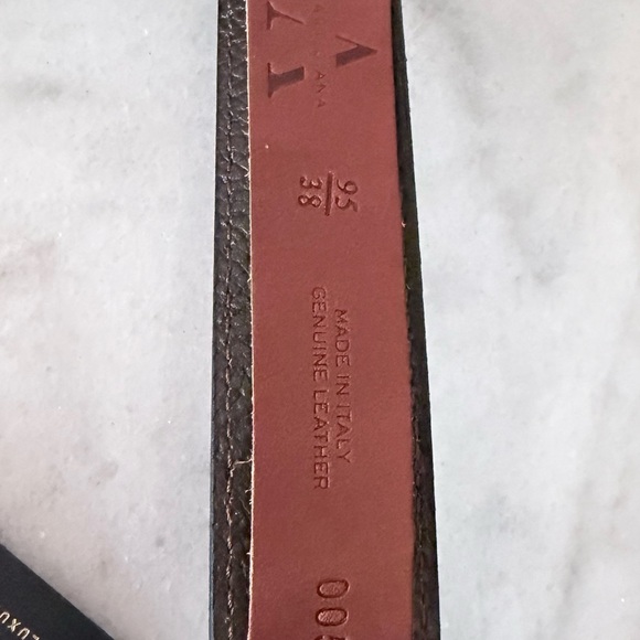 Brown suede Leather Men's Belt with Silver Buckle made in Italy belt Italy made - Picture 6 of 9